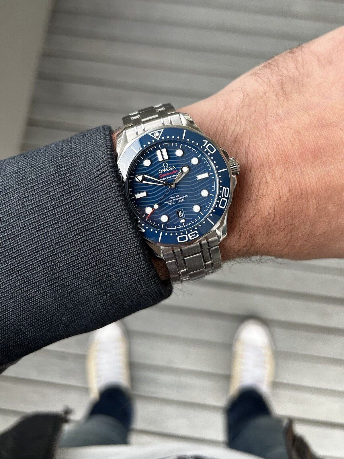 Omega Seamaster Mirror Original Watch for Men - Blue Dial, Silver Metal Strap - Image 8