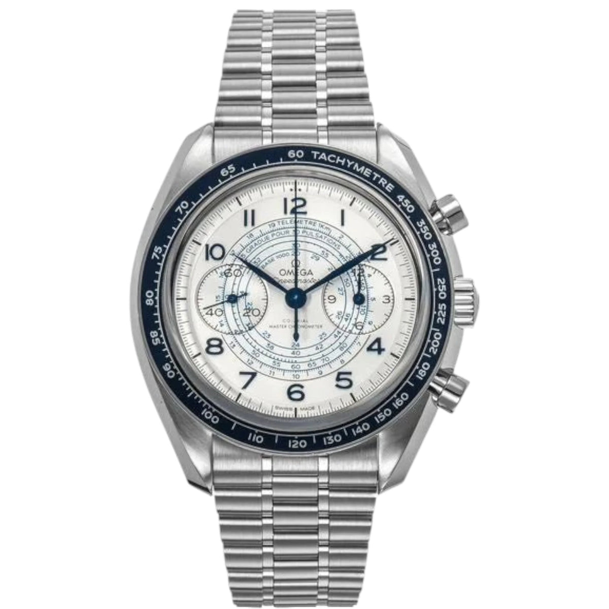Omega Seamaster Mirror Original Watch for Men - White Dial, Silver Metal Strap - Image 1