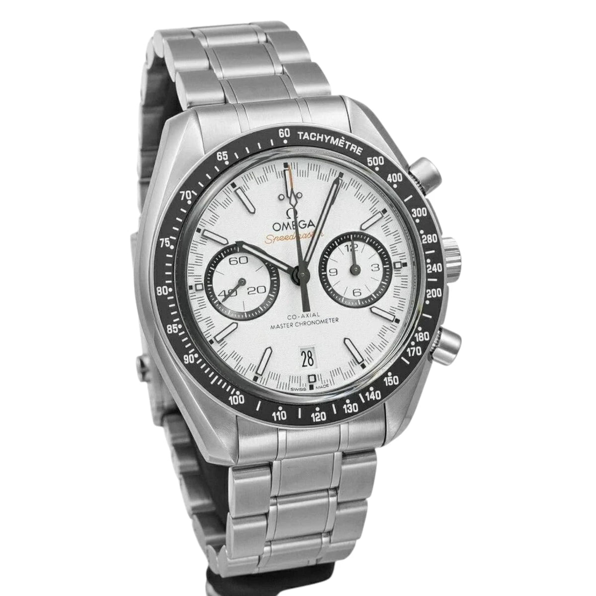 Omega Speedmaster Mirror Original Watch for Men - White Dial, Silver Metal Strap - Image 2