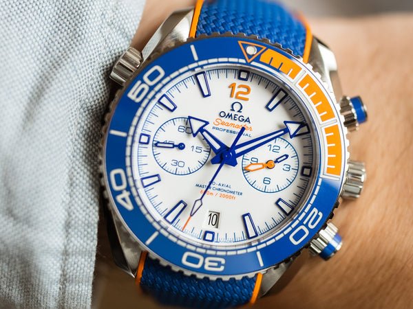 Omega Seamaster Mirror Original Watch for Men - White Dial, White Leather Strap - Image 2