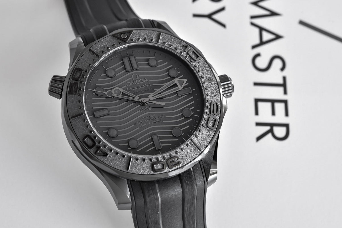Omega Seamaster Mirror Original Watch for Men - Black Dial, Black Rubber Strap - Image 6