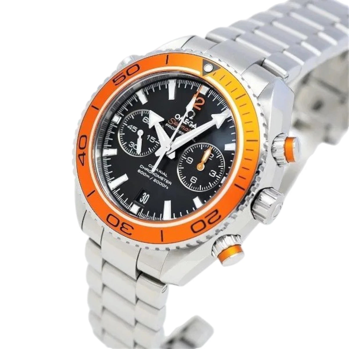 Omega Seamaster Mirror Original Watch for Men - Black Dial, Silver Metal Strap - Image 4