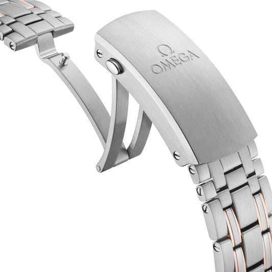 Omega Seamaster Mirror Original Watch for Men - Black Dial, Silver Leather Strap - Image 2