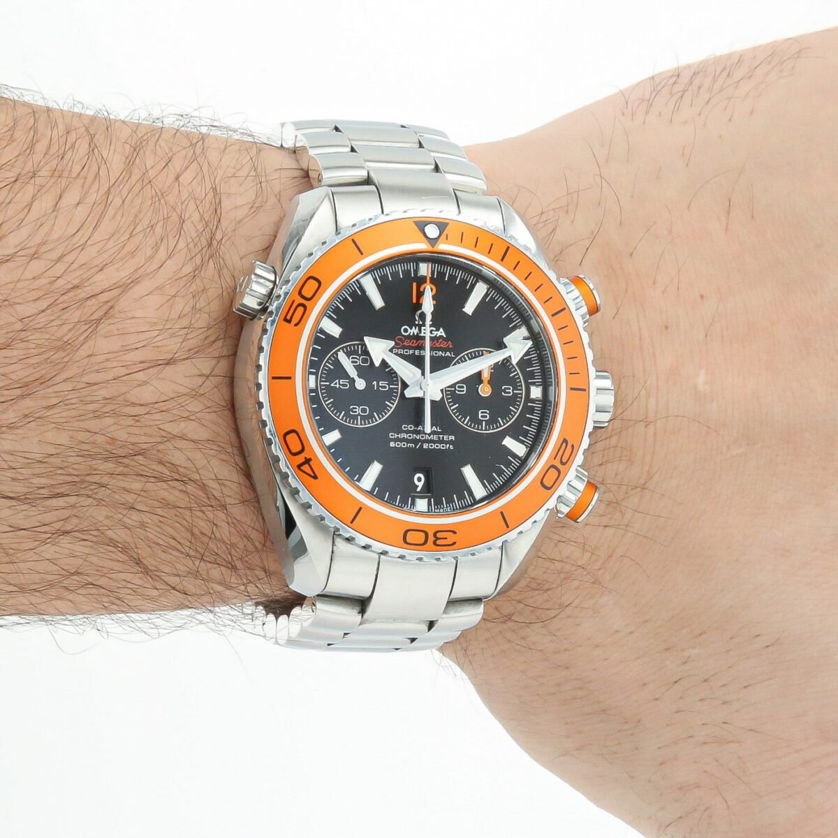 Omega Seamaster Mirror Original Watch for Men - Black Dial, Silver Metal Strap - Image 6