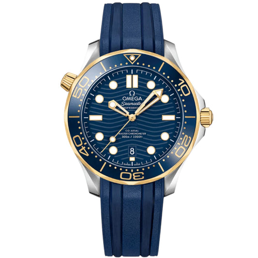 Omega Seamaster Mirror Original Watch for Men - Blue Dial, Blue Rubber Strap - Image 1