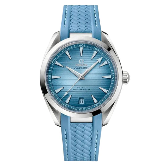 Omega Seamaster Mirror Original Watch for Men - Blue Dial, Blue Rubber Strap - Image 1
