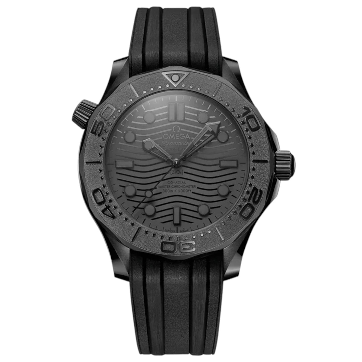 Omega Seamaster Mirror Original Watch for Men - Black Dial, Black Rubber Strap - Image 1