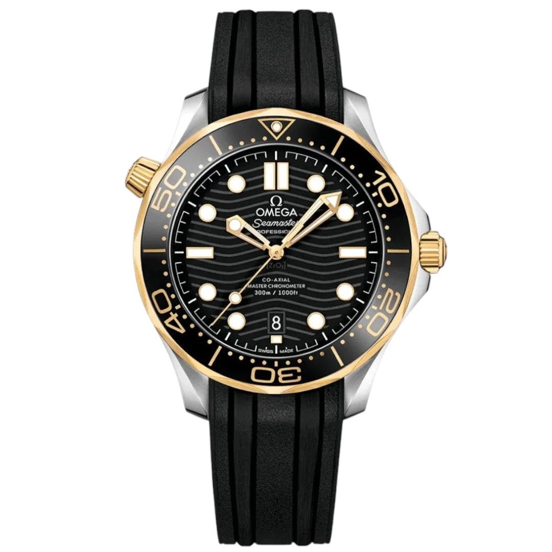 Omega Seamaster Mirror Original Watch for Men - Black Dial, Black Rubber Strap - Image 1