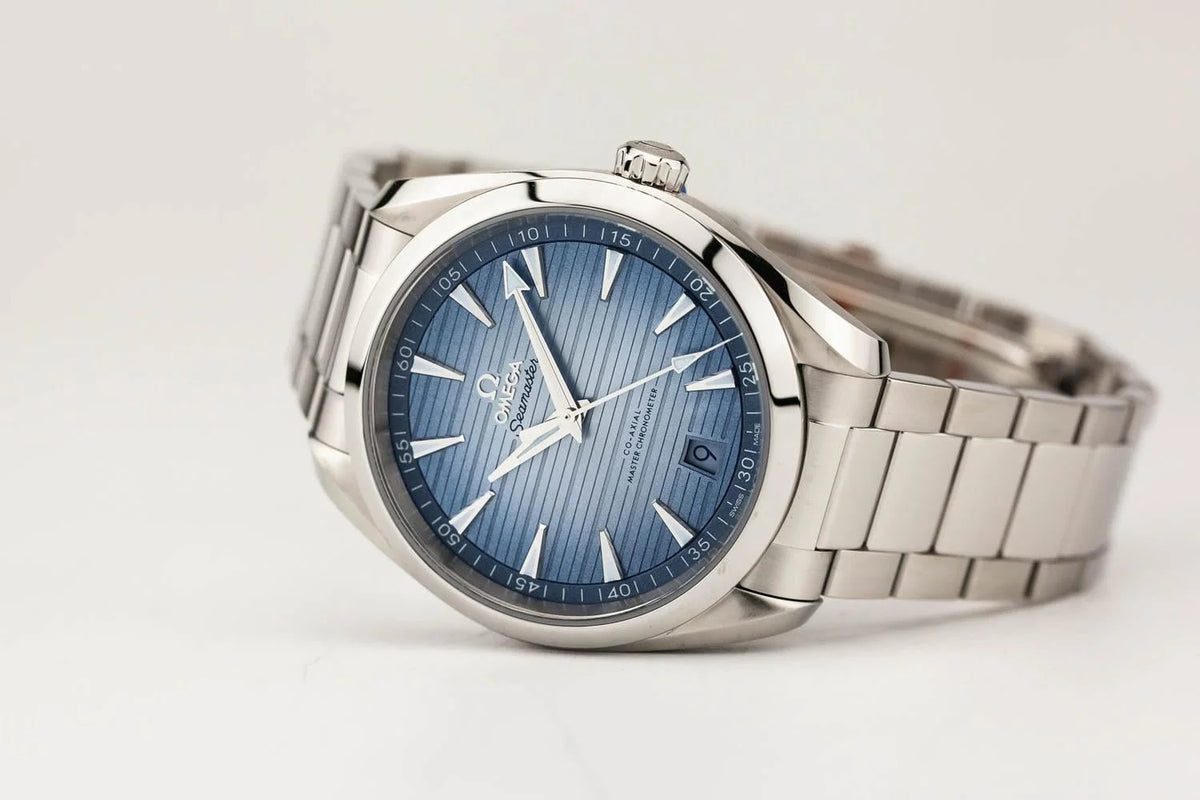 Omega Seamaster Mirror Original Watch for Men - Blue Dial, Silver Metal Strap - Image 2
