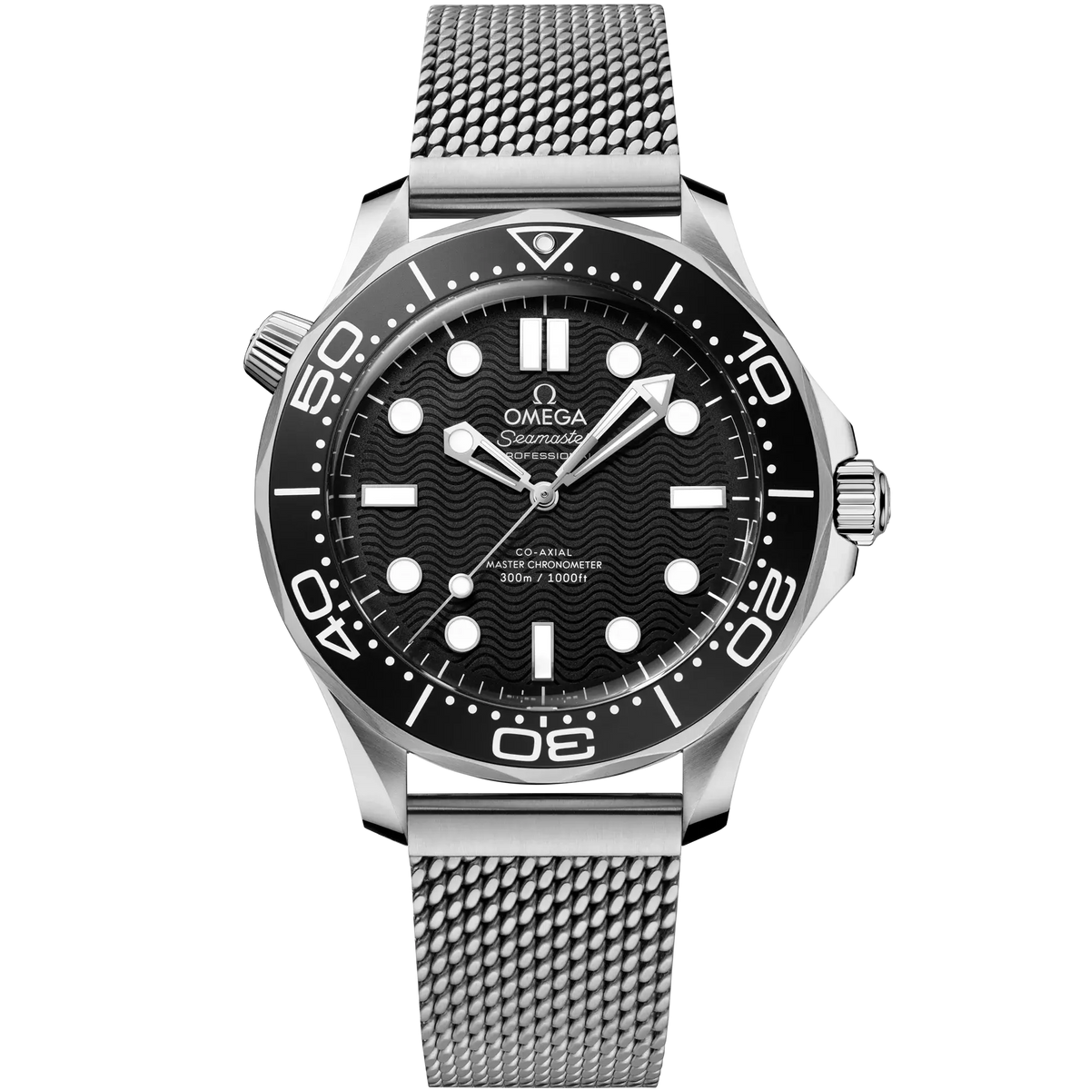 Omega Seamaster Mirror Original Watch for Men - Black Dial, Silver Metal Strap - Image 1
