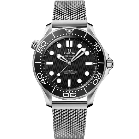 Omega Seamaster Mirror Original Watch for Men - Black Dial, Silver Metal Strap - Image 1