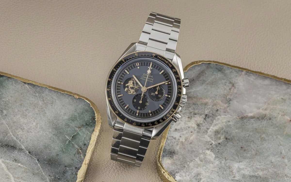 Omega Speedmaster Mirror Original Watch for Men - Black Dial, Silver Metal Strap - Image 4