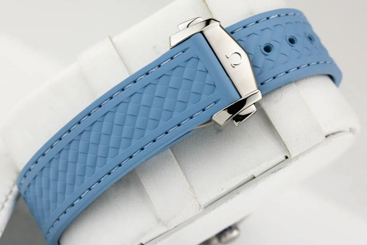 Omega Seamaster Mirror Original Watch for Men - Blue Dial, Blue Rubber Strap - Image 2