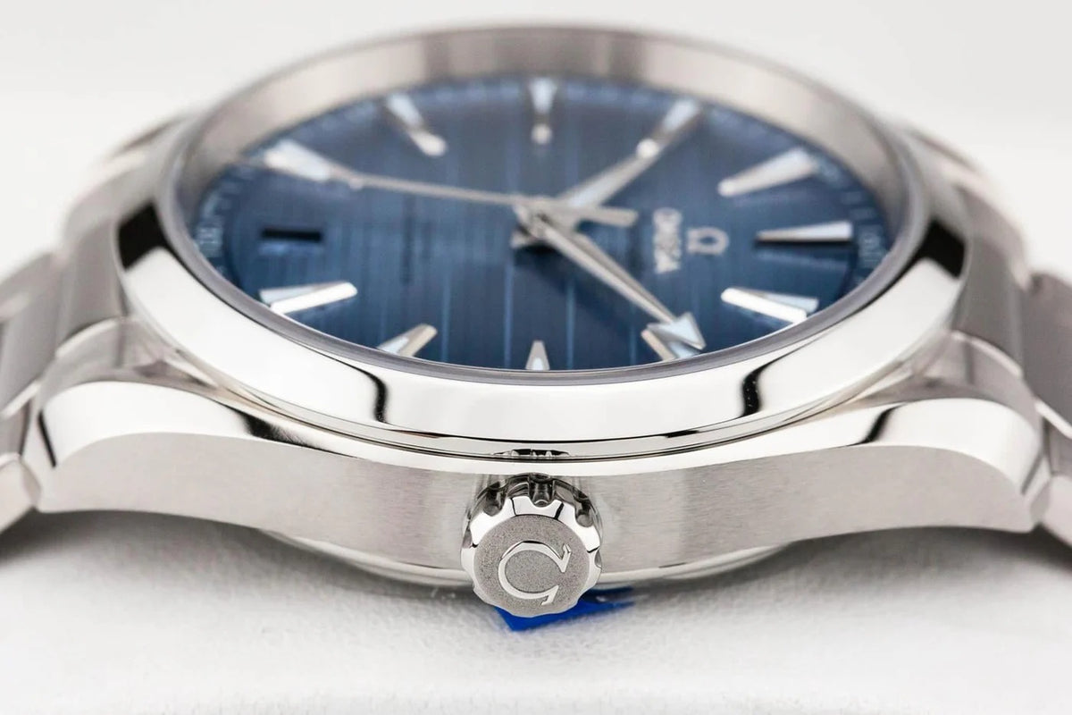 Omega Seamaster Mirror Original Watch for Men - Blue Dial, Silver Metal Strap - Image 4