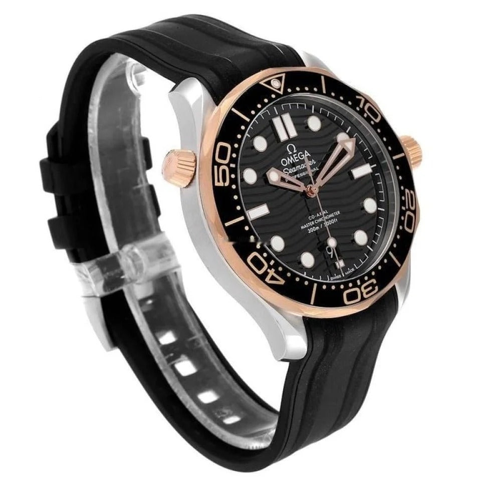 Omega Seamaster Mirror Original Watch for Men - Black Dial, Black Rubber Strap - Image 3