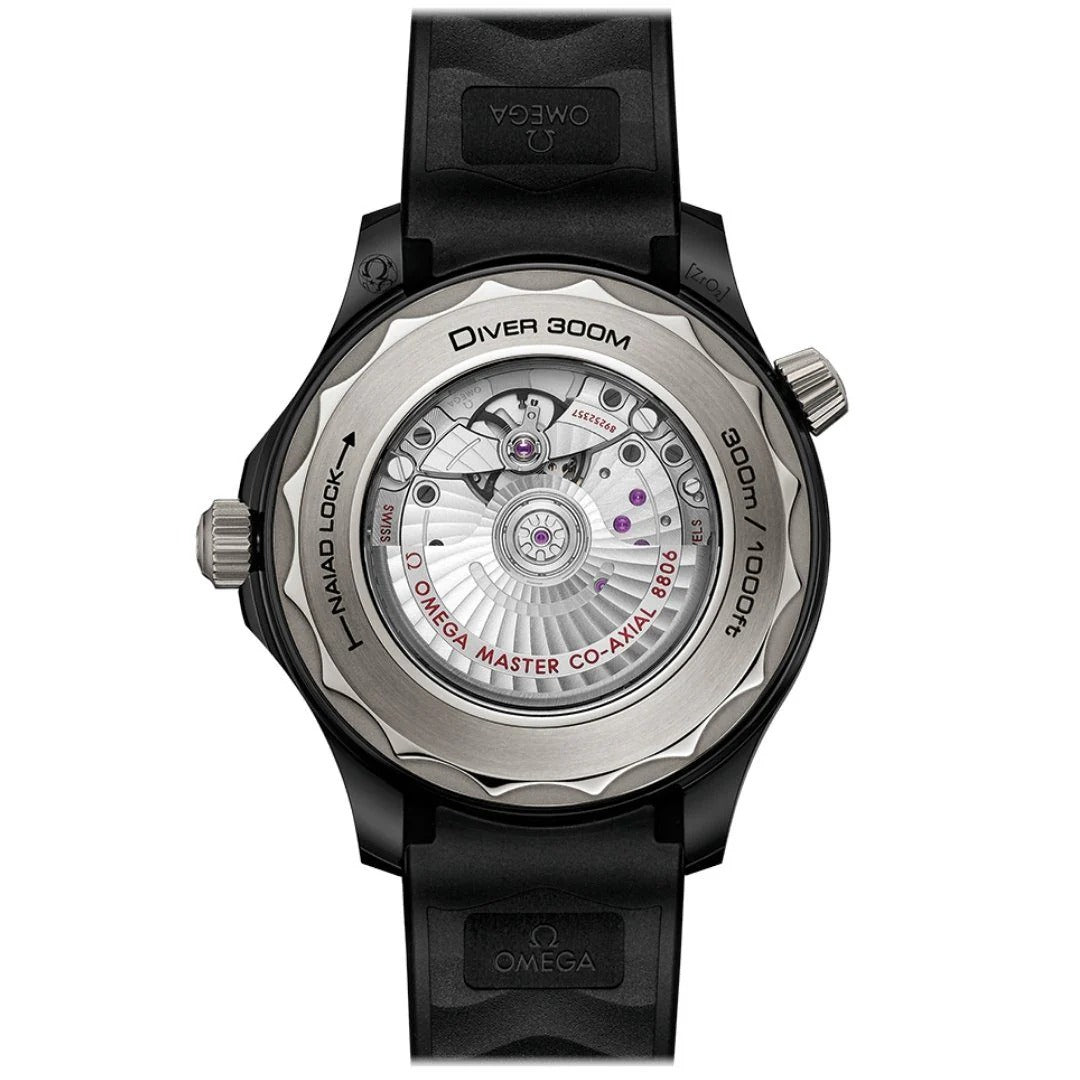 Omega Seamaster Mirror Original Watch for Men - Black Dial, Black Rubber Strap - Image 2