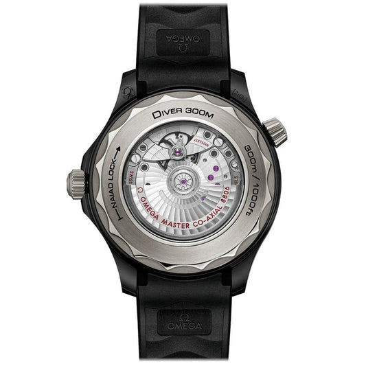Omega Seamaster Mirror Original Watch for Men - Black Dial, Black Rubber Strap - Image 2