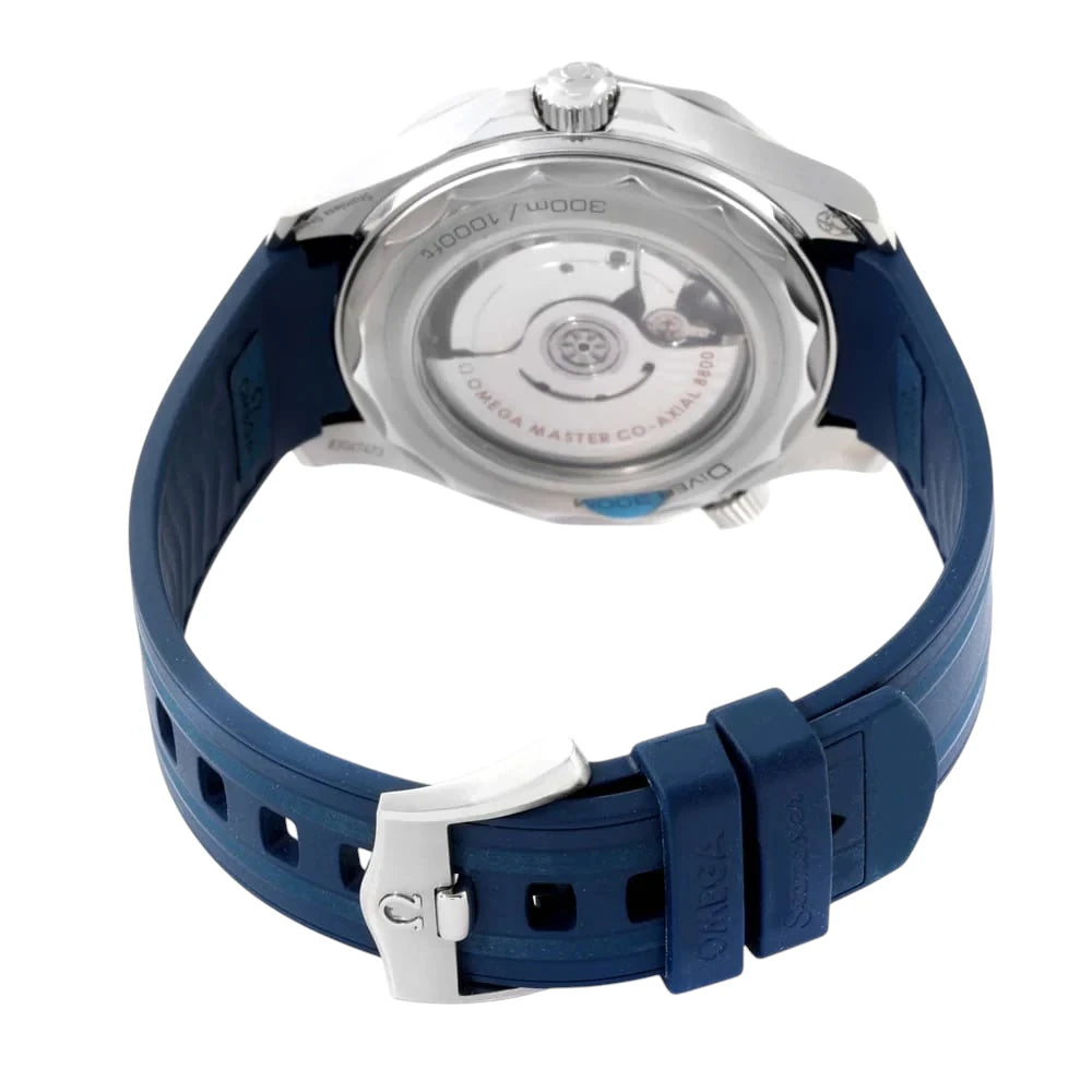Omega Seamaster Mirror Original Watch for Men - Gray Dial, Blue Rubber Strap - Image 3