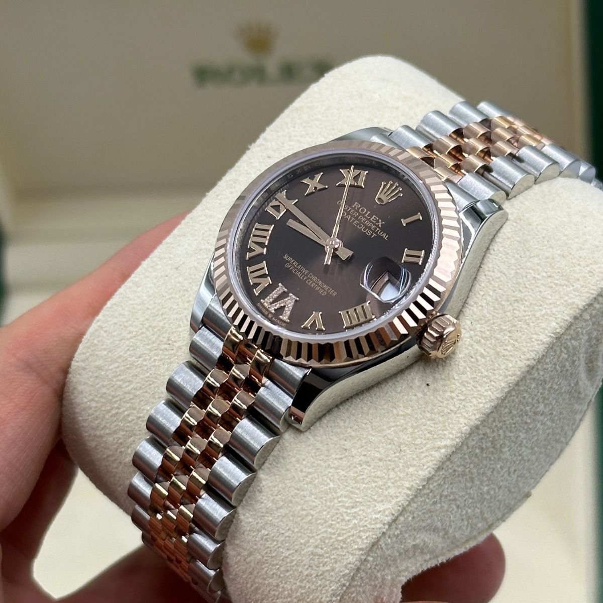 Rolex Datejust Mirror 31mm Brown dial Silver & Copper bracelet - image 2