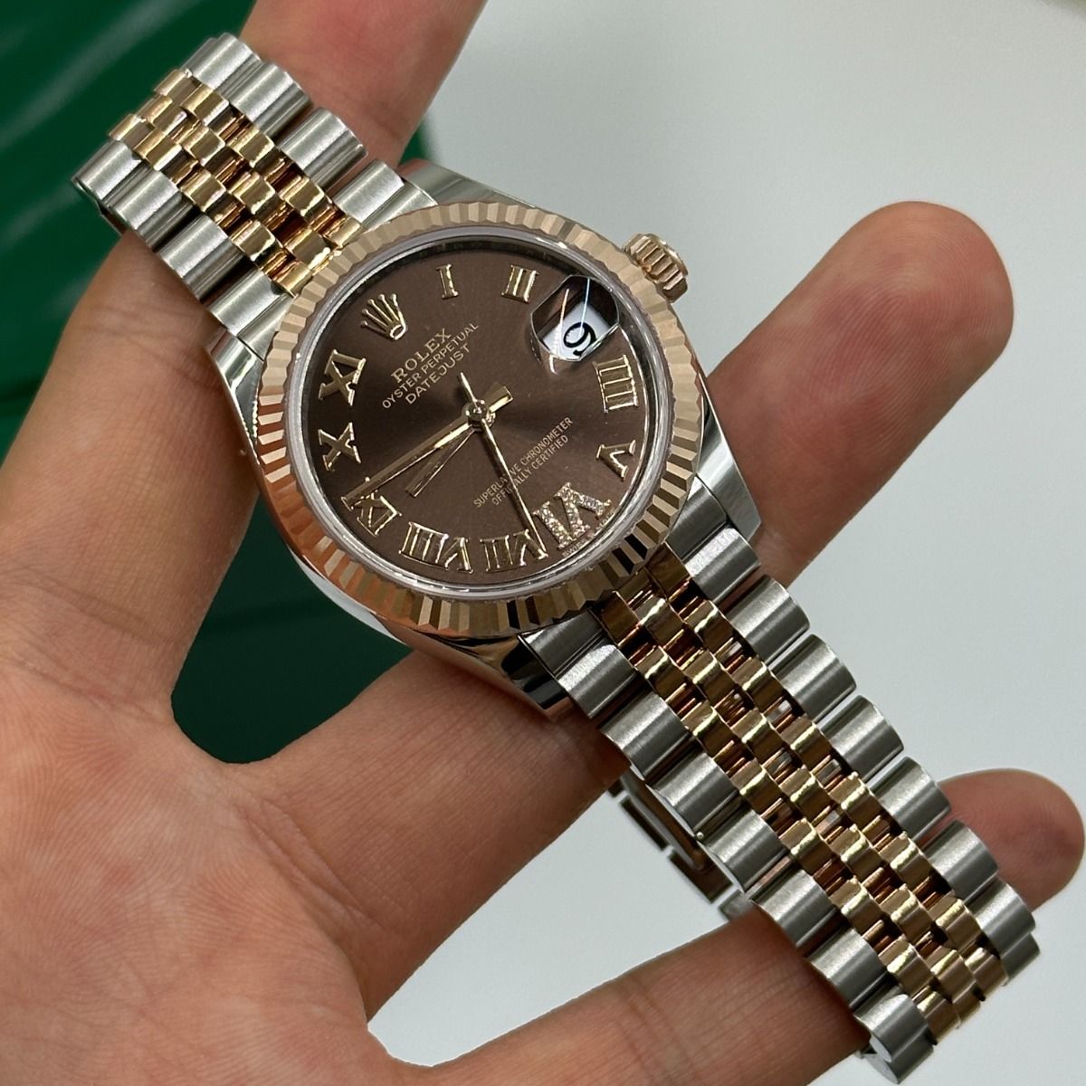 Rolex Datejust Mirror 31mm Brown dial Silver & Copper bracelet - image 5