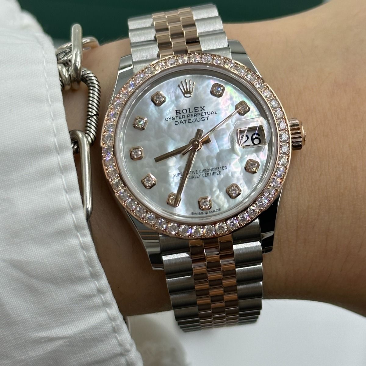Rolex Datejust Mirror 31mm Silver dial Silver & Copper bracelet - image 8