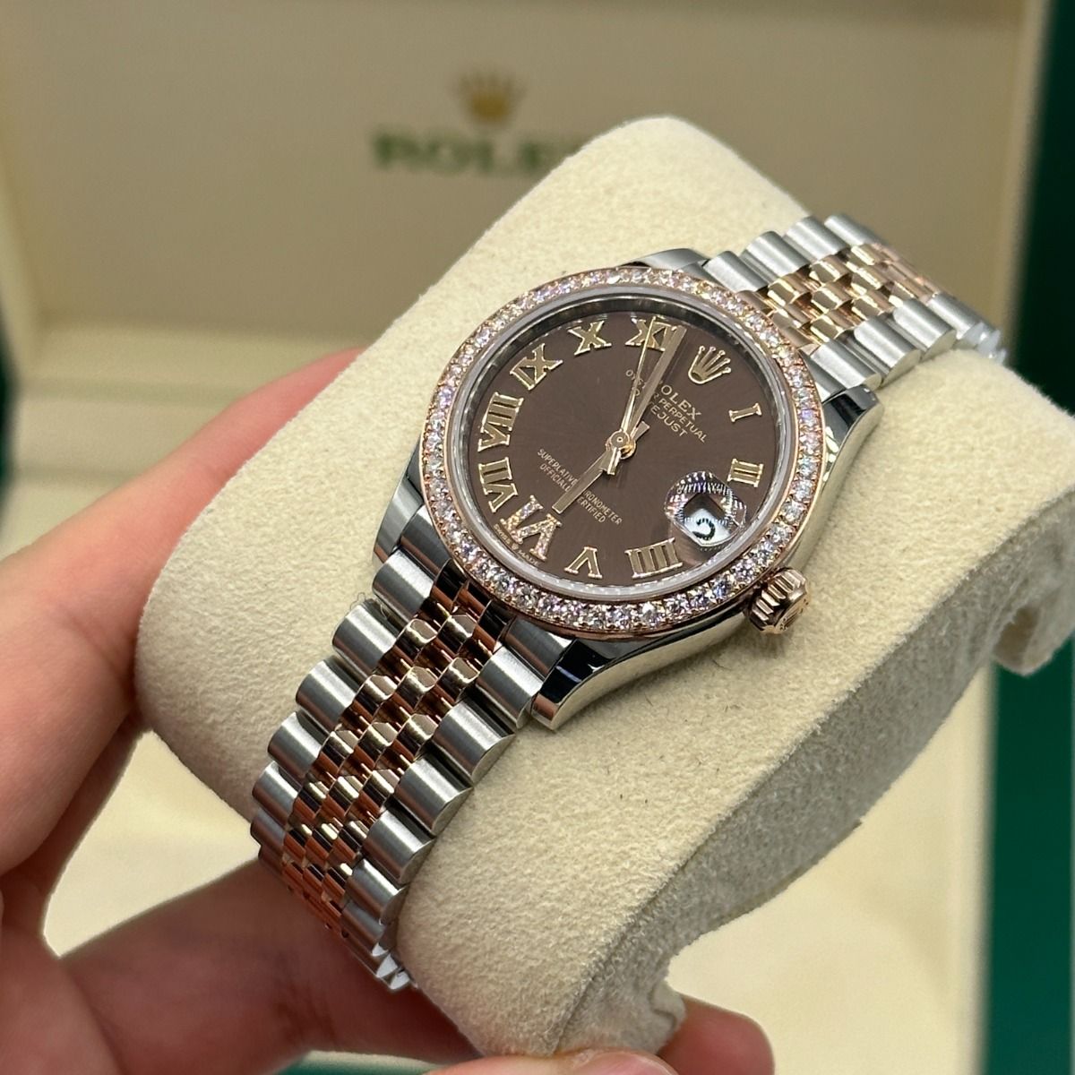 Rolex Datejust Mirror 31mm Brown dial Silver & Copper bracelet - image 2