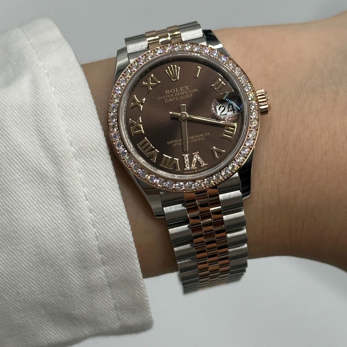 Rolex Datejust Mirror 31mm Brown dial Silver & Copper bracelet - image 4