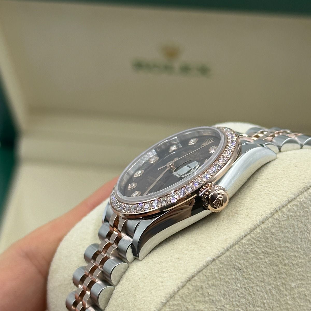 Rolex Datejust Mirror 31mm Brown dial Silver & Copper bracelet - image 5