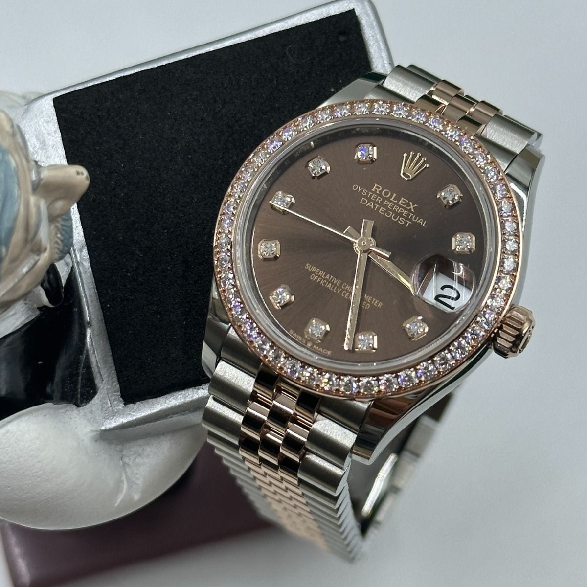 Rolex Datejust Mirror 31mm Brown dial Silver & Copper bracelet - image 9