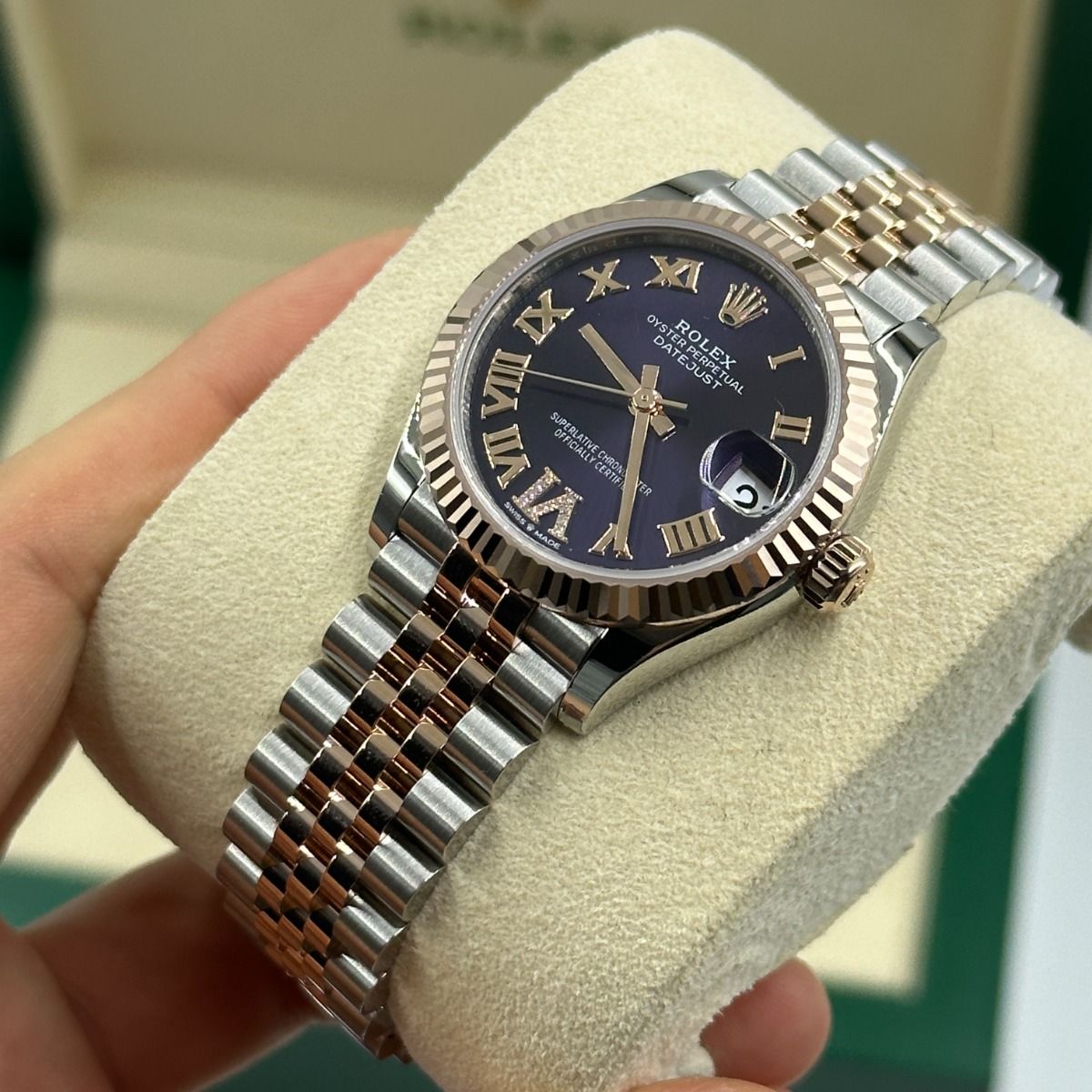 Rolex Datejust Mirror 31mm Purple dial Silver & Copper bracelet - image 5