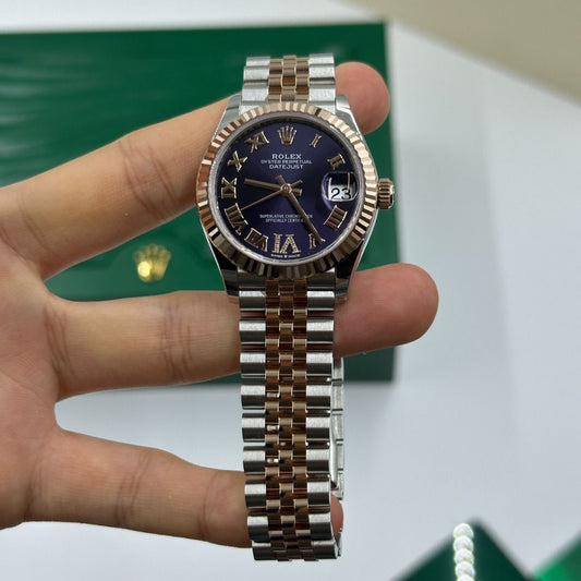 Rolex Datejust Mirror 31mm Purple dial Silver & Copper bracelet - image 8