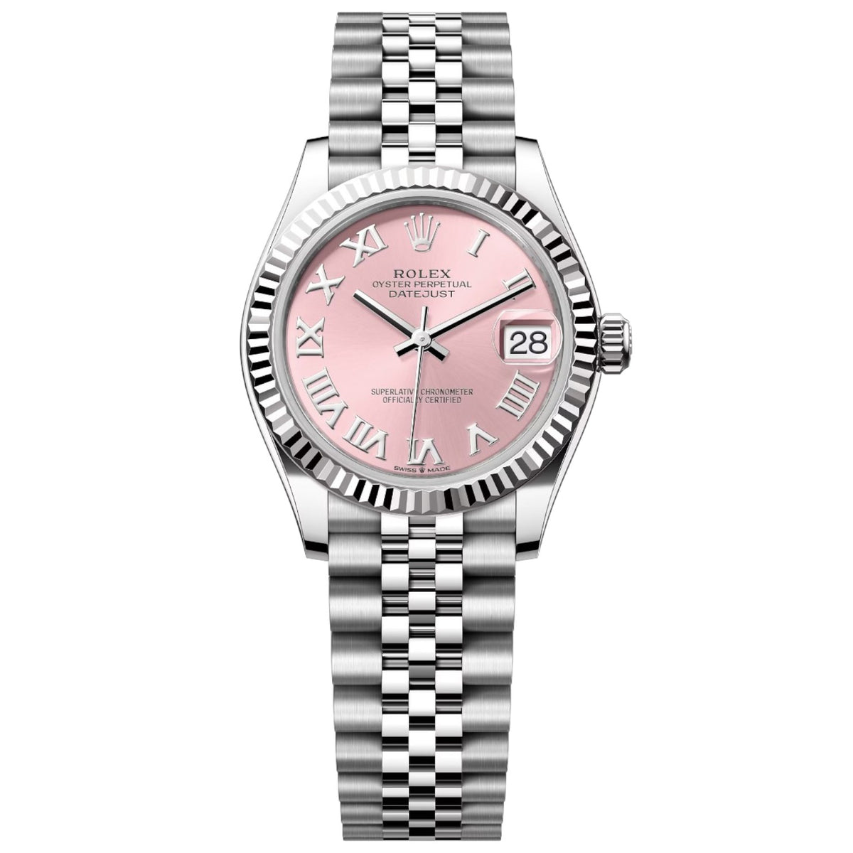Rolex Datejust Mirror 31mm Pink dial Silver bracelet - image 1