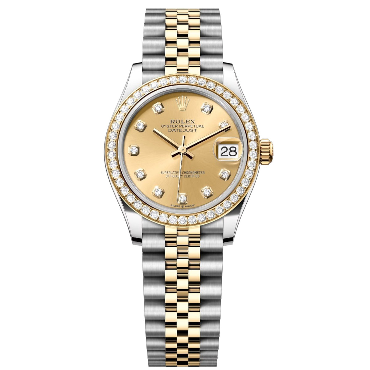 Rolex Datejust Mirror 31mm Gold dial Silver & Gold bracelet - image 1