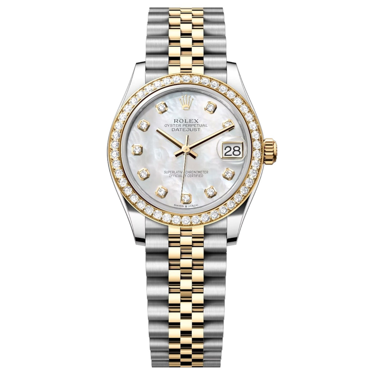 Rolex Datejust Mirror 31mm White dial Silver & Gold bracelet - image 1