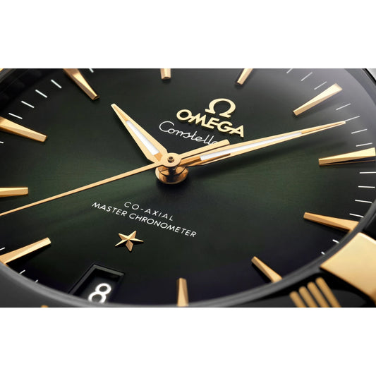 Omega Constellation Mirror Original Watch for Men - Blue Dial, Silver Leather Strap - Image 2