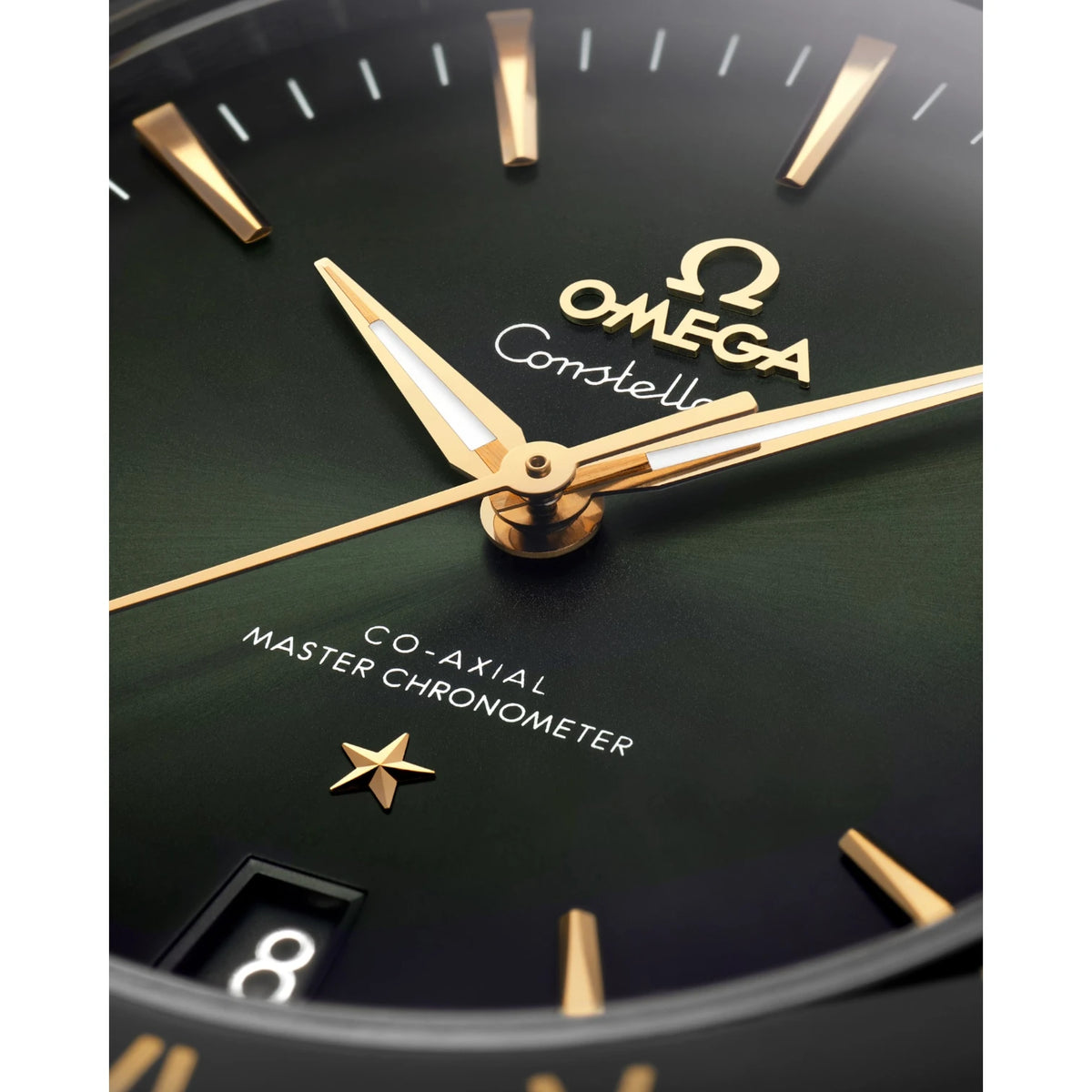 Omega Constellation Mirror Original Watch for Men - Blue Dial, Silver Leather Strap - Image 3