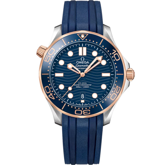 Omega Seamaster Mirror Original Watch for Men - Blue Dial, Blue Rubber Strap - Image 1