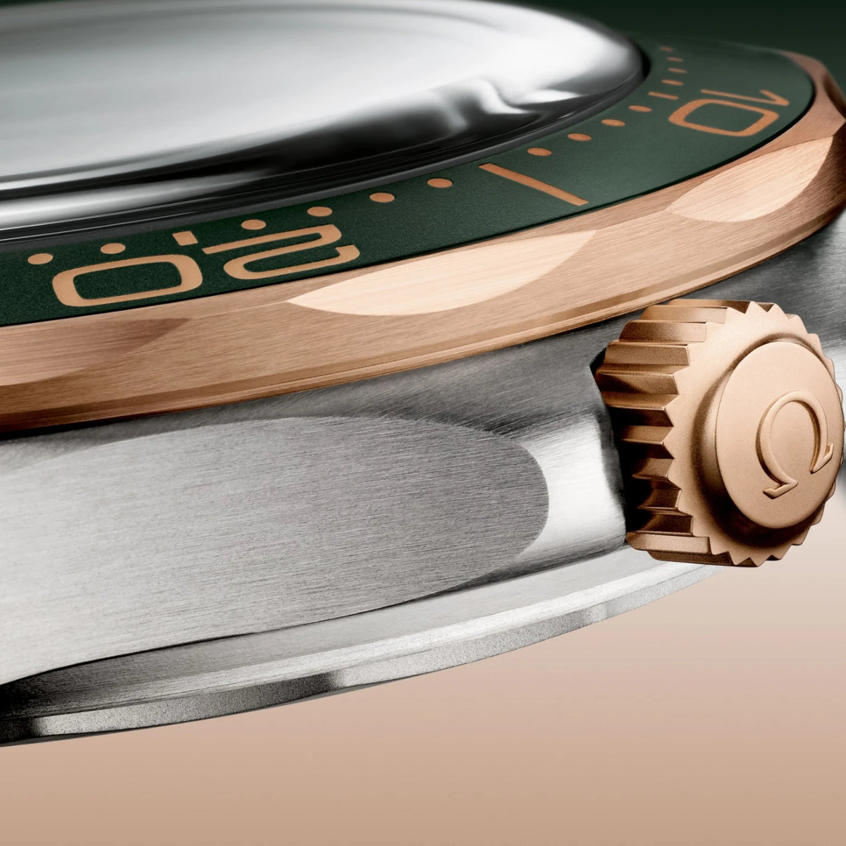 Omega Seamaster Mirror Original Watch for Men - Green Dial, Green Rubber Strap - Image 3