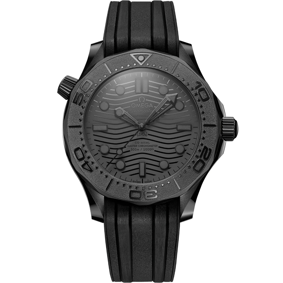 Omega Seamaster Mirror Original Watch for Men - Black Dial, Black Rubber Strap - Image 1