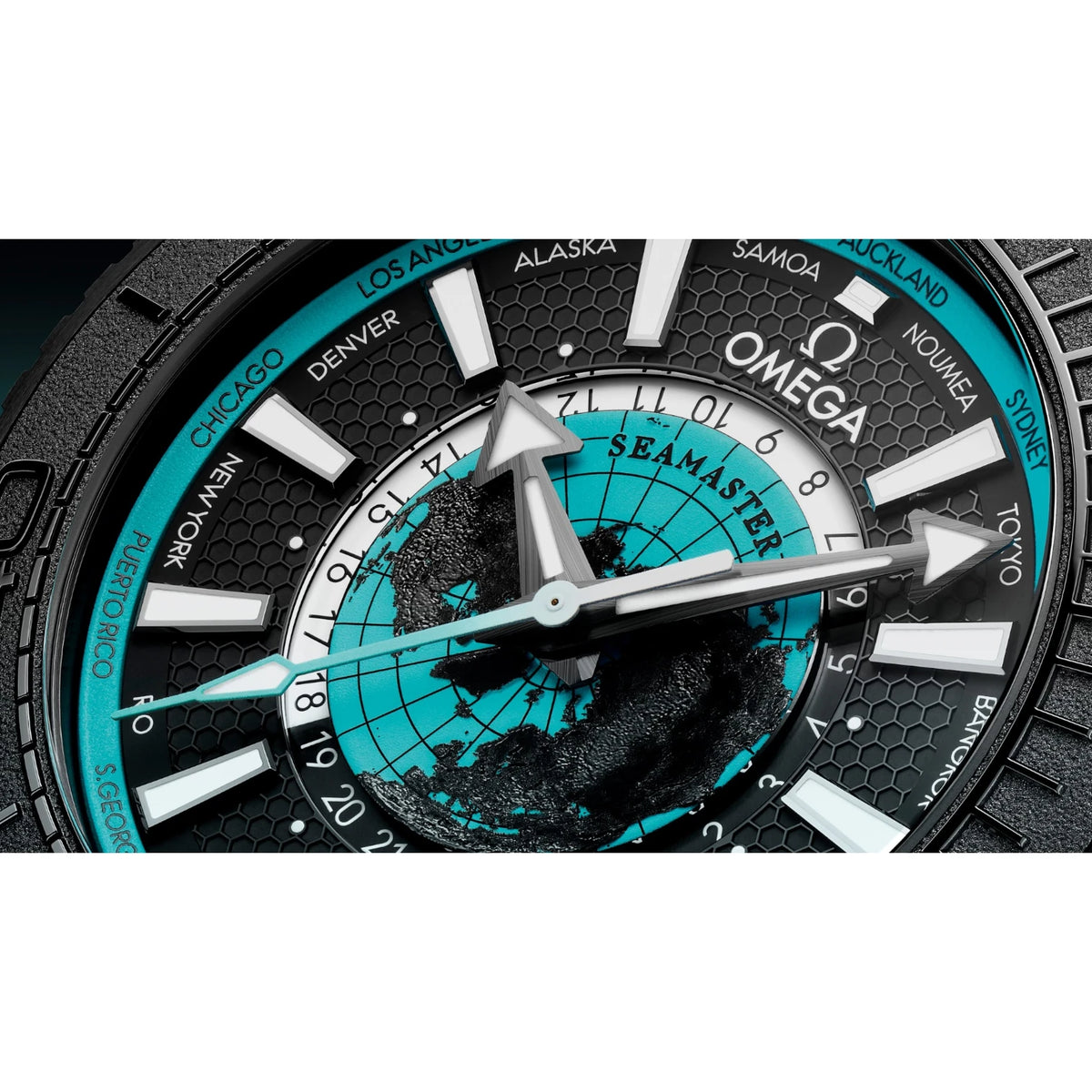 Omega Seamaster Mirror Original Watch for Men - Black Dial, Black Rubber Strap - Image 3