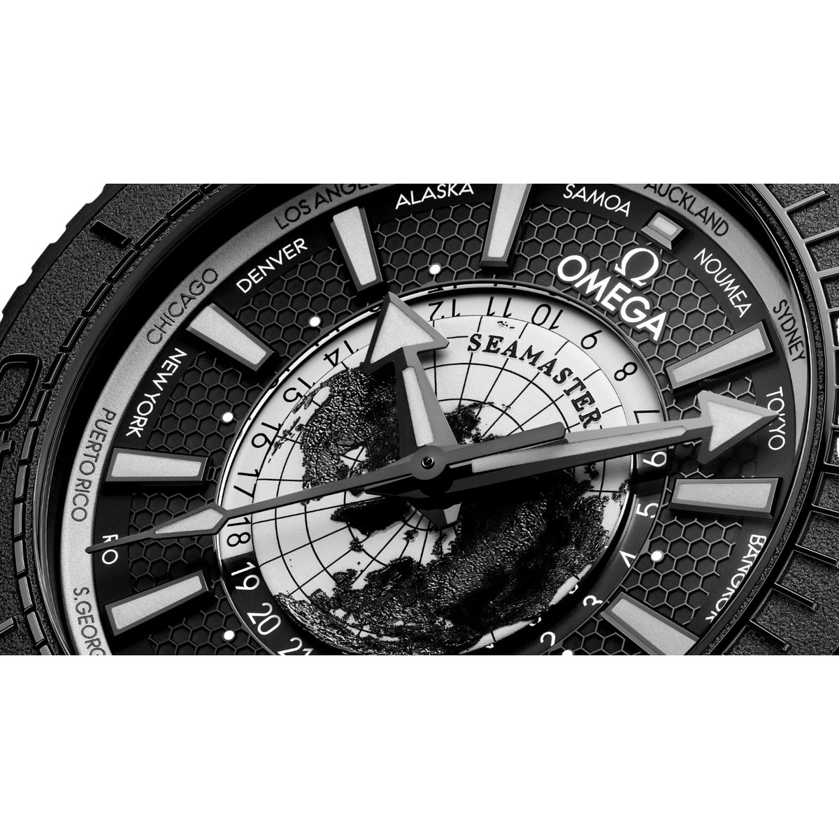 Omega Seamaster Mirror Original Watch for Men - Black Dial, Black Rubber Strap - Image 3