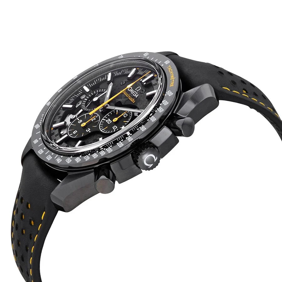 Omega Seamaster Mirror Original Watch for Men - Black Dial, Black Leather Strap - Image 3