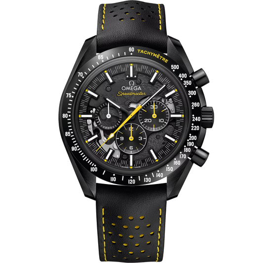 Omega Seamaster Mirror Original Watch for Men - Black Dial, Black Leather Strap - Image 1