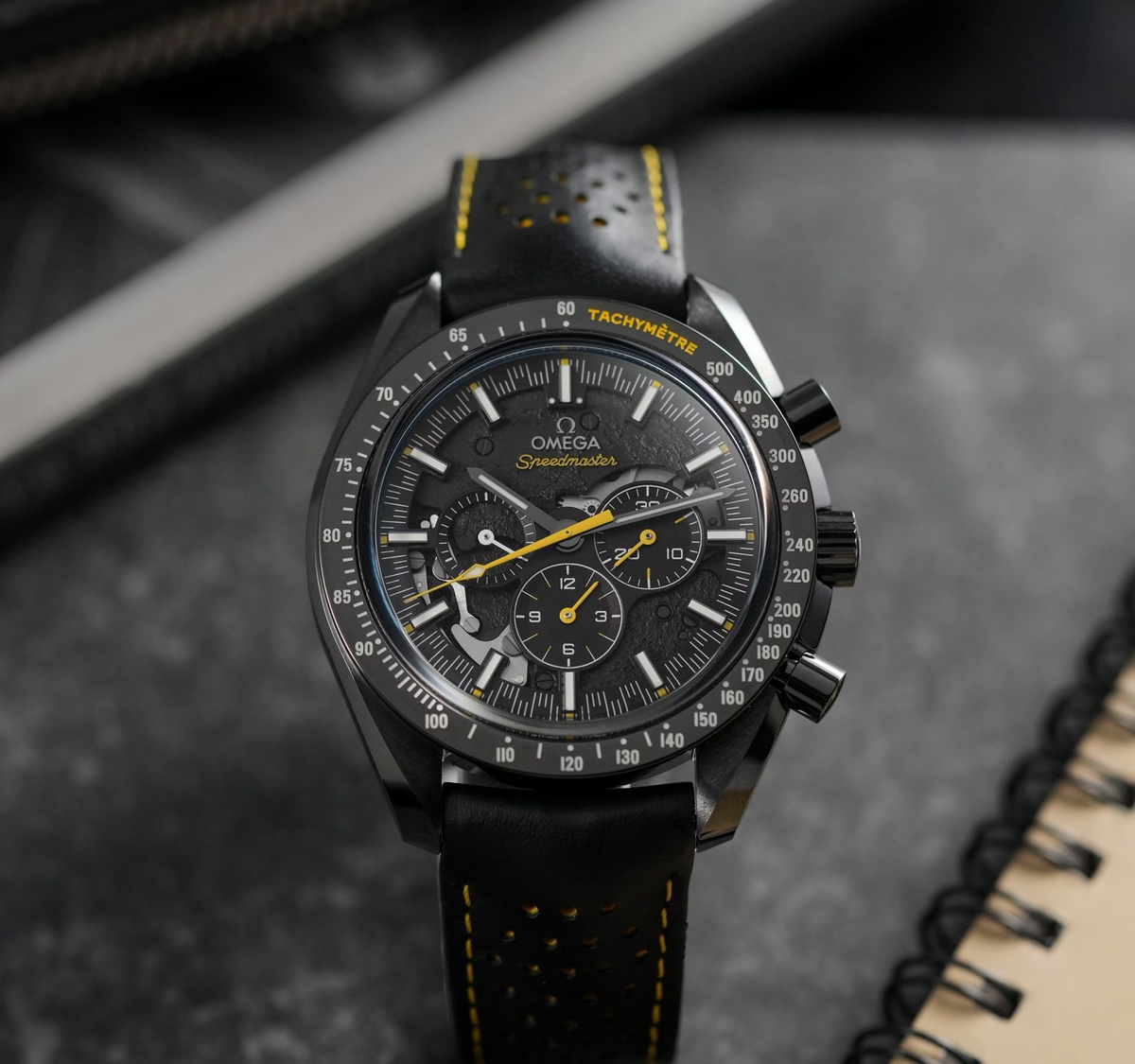 Omega Seamaster Mirror Original Watch for Men - Black Dial, Black Leather Strap - Image 8