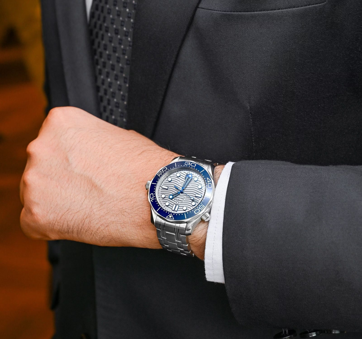 Omega Seamaster Mirror Original Watch for Men - Gray Dial, Silver Metal Strap - Image 7
