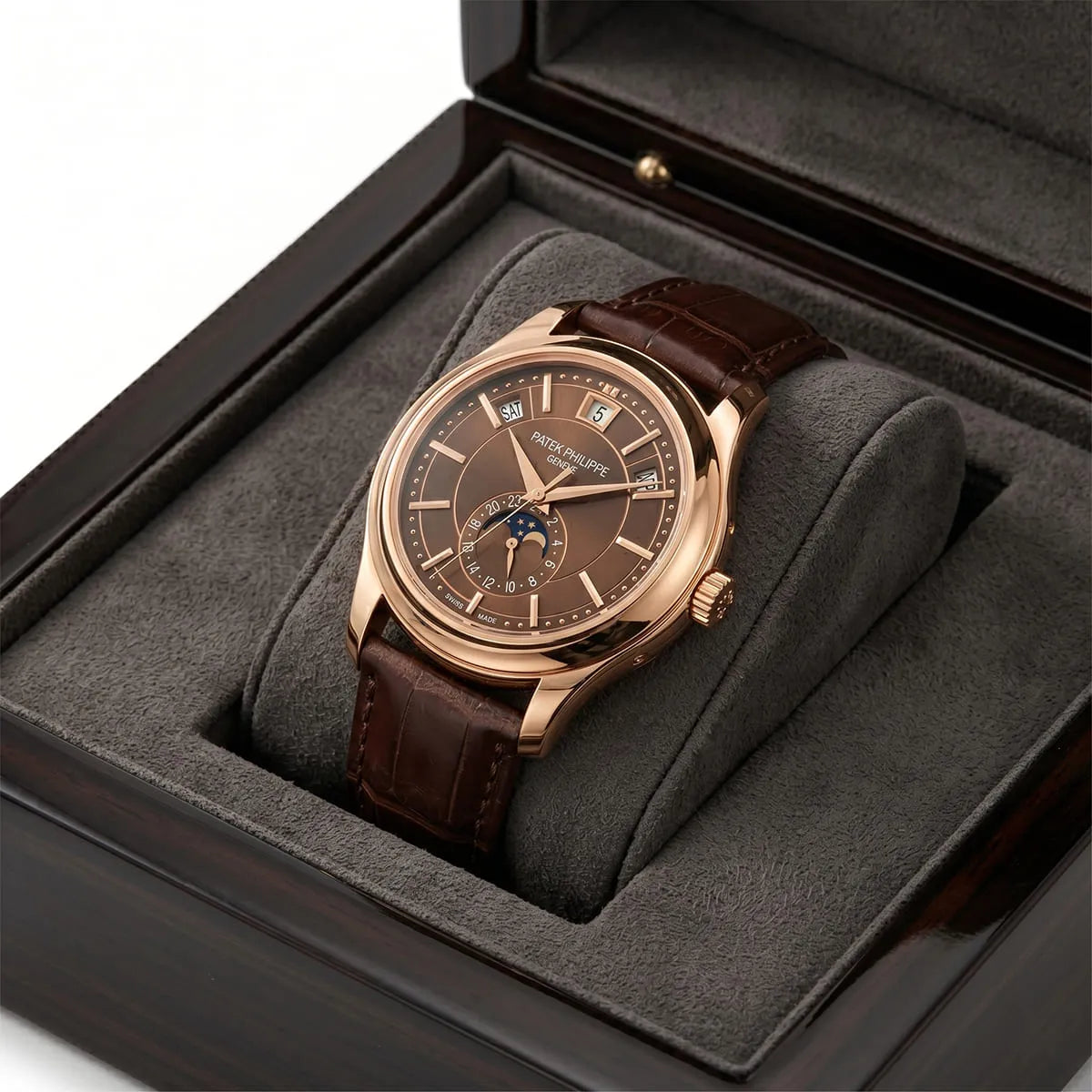 Patek Philippe Annual Calendar Moonphase Mirror Watch - Brown