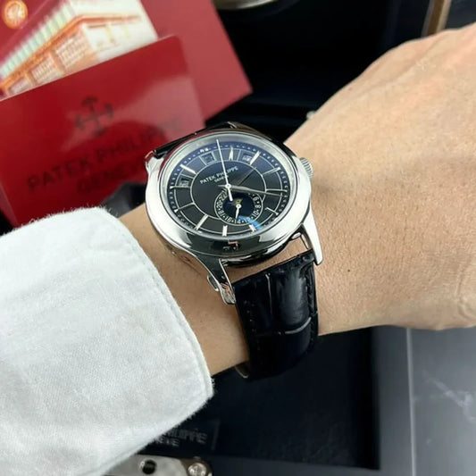 Patek Philippe Annual Calendar Moonphase Mirror Watch - Black