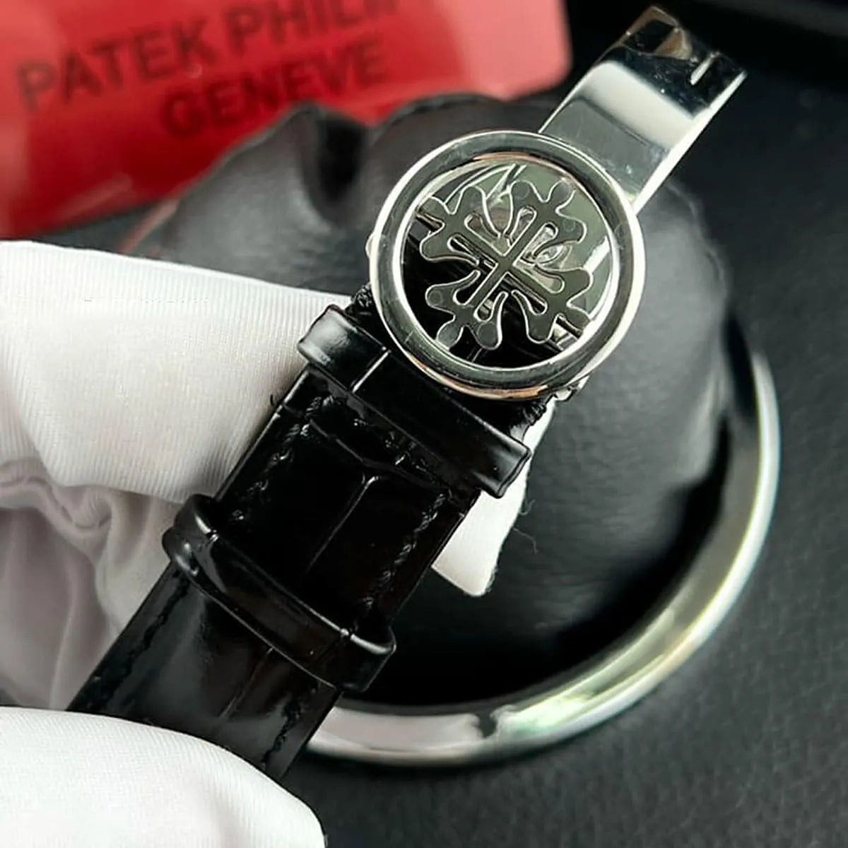 Patek Philippe Annual Calendar Moonphase Mirror Watch - Black