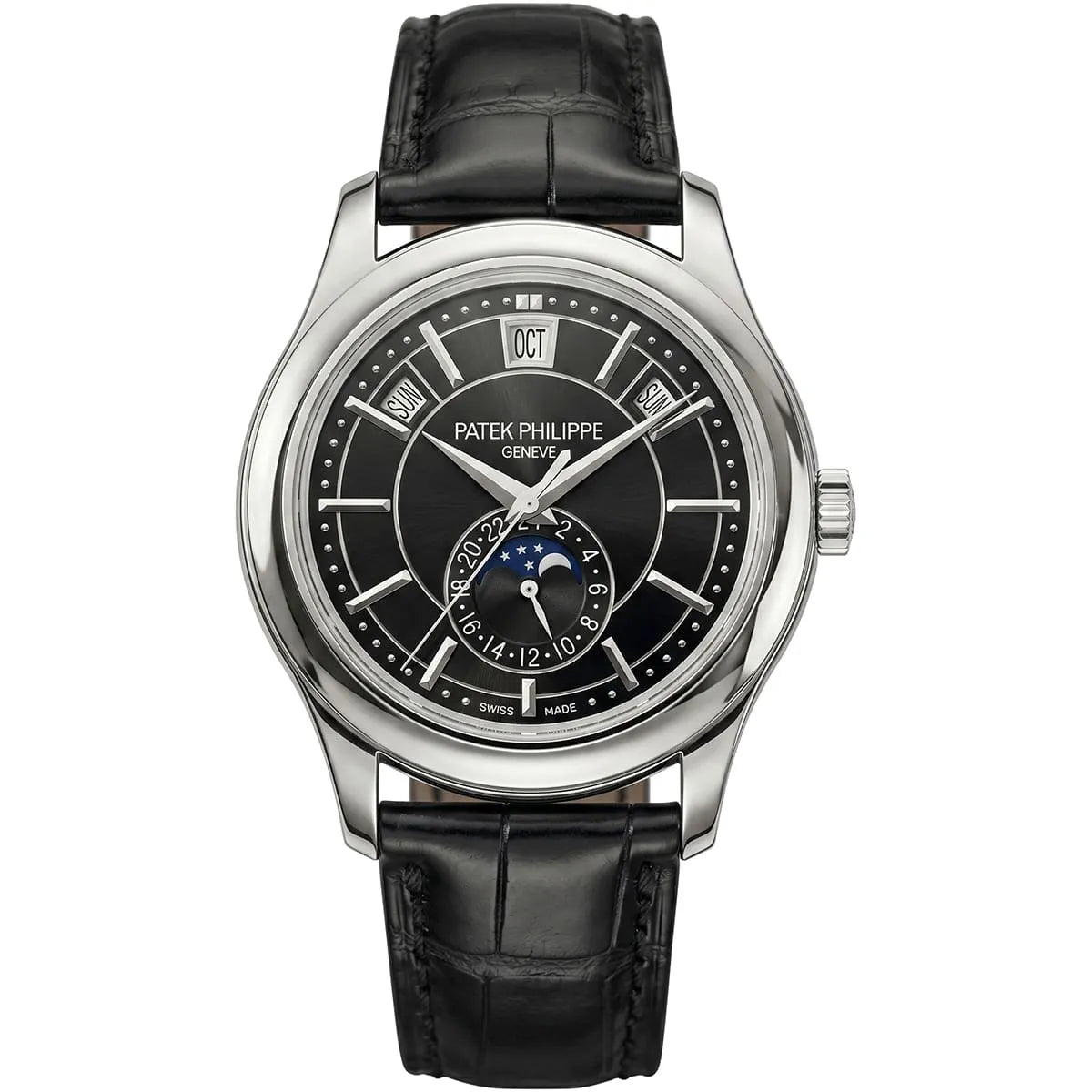 Patek Philippe Annual Calendar Moonphase Mirror Watch - Black