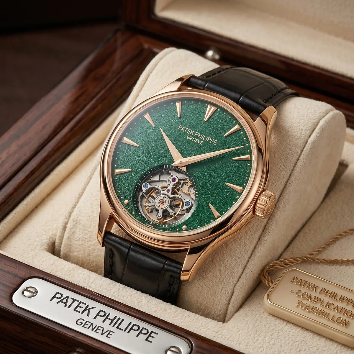 Patek Philippe Tourbillon Mirror Watch - Green